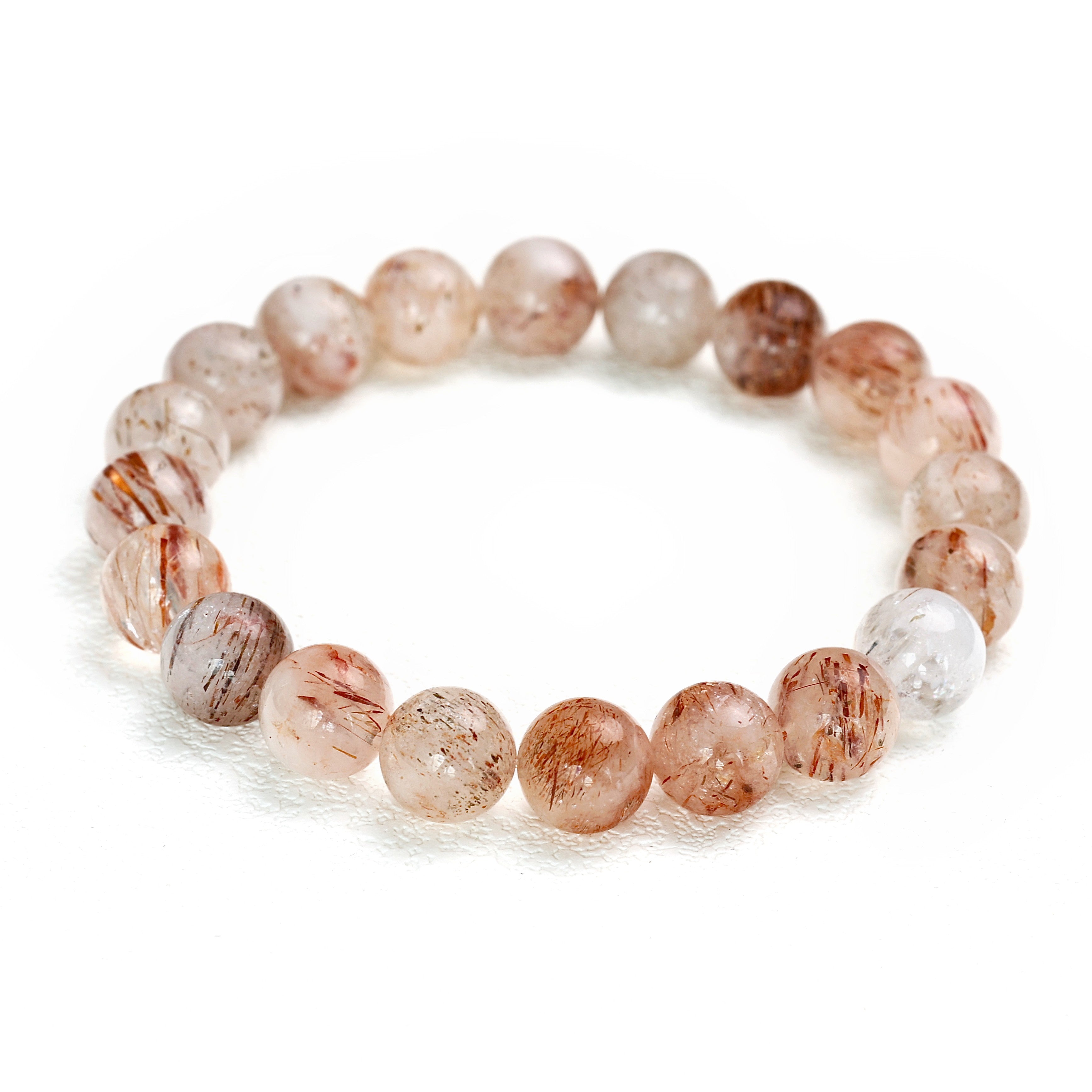 Detailed perspective of the Static crystal bracelet by Liminéra, showcasing the unique grounding energy and stabilizing textures of Black Gold Rutilated Quartz.