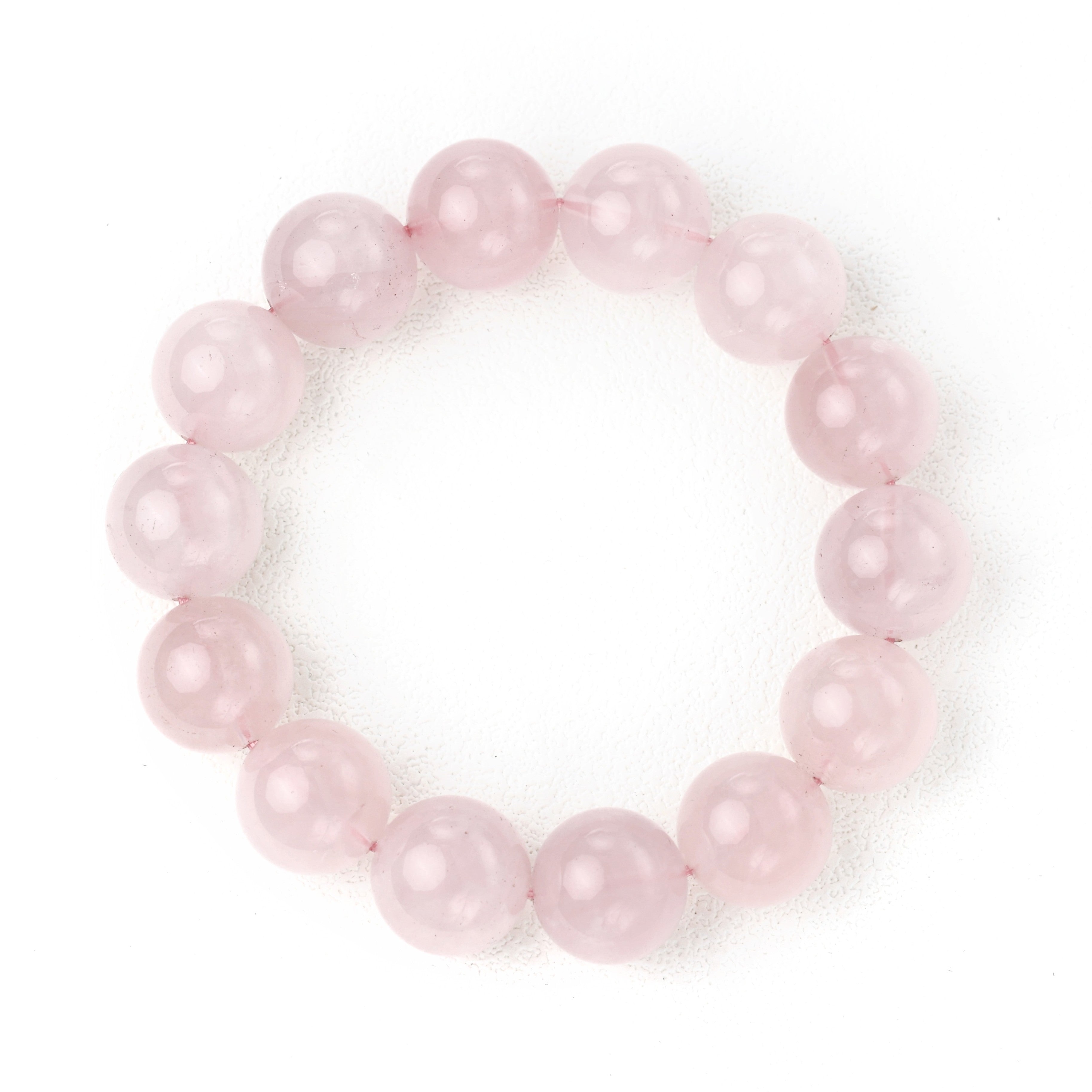 Liminéra Jelly Madagascar Rose Quartz bracelet, featuring deeply saturated pink hues and a premium, creamy jelly-like translucency.
